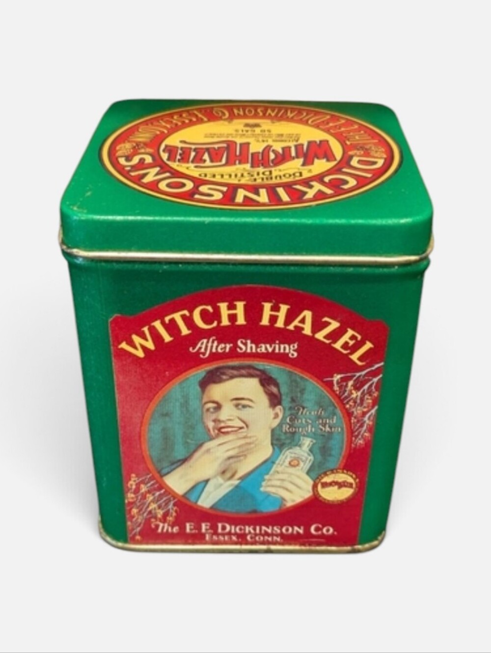 Dickinson's Double Distilled Witch Hazel Metal Collectible Tin Vintage